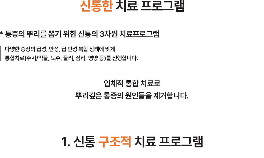 1. 신통 구조적 치료 프로그램